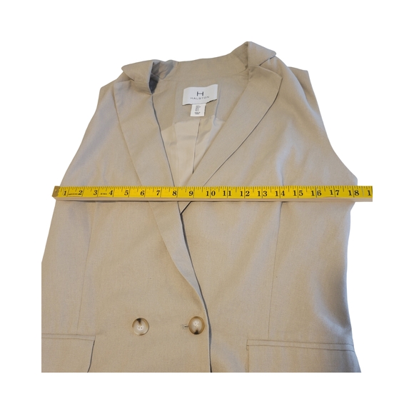 H by Halston Tan Blazer Vest - Picture 7 of 9